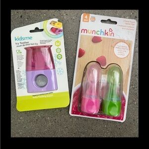 New Munchkin Food Pouch Spoons & Kidsme Icy Teether